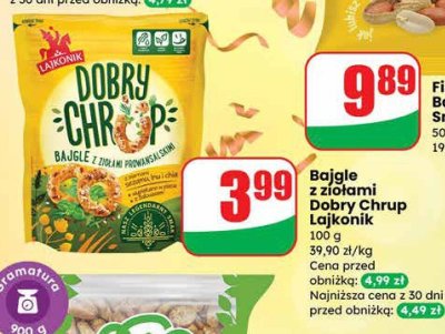 Bajgle z ziołami Dobry Chrup Lajkonik promocja w Dino