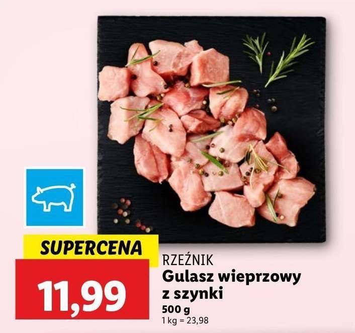 Gulasz wieprzowy z szynki Rze藕nik codzienna dostawa promocja