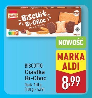 Ciastka bi-choc milk & white Biscotto promocja