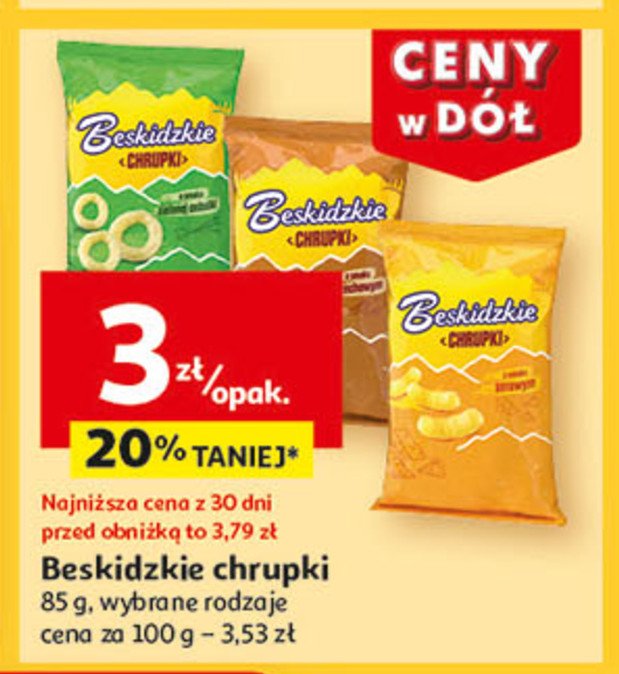 Chrupki o smaku zielonej cebulki Aksam beskidzkie promocja