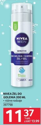 Żel do golenia NIVEA ŻEL DO GOLENIA 200 ML promocja w Selgros