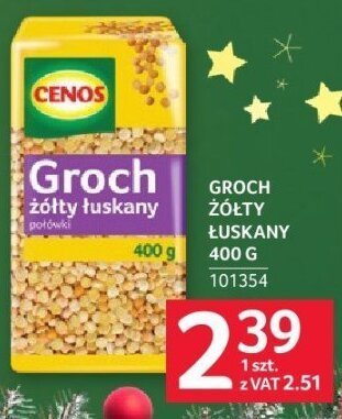 Groch żółty łuskany Cenos 400g promocja w Selgros