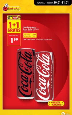 Napój gazowany Coca-Cola Classic 330ml promocja w Biedronka