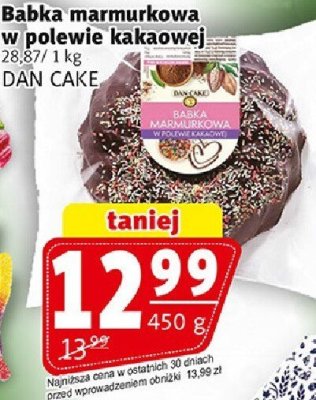Babka marmurkowa w polewie kakaowej DAN CAKE promocja w Prim Market