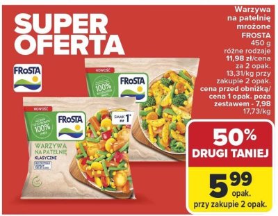 Warzywa na patelnię mrożone FROSTA promocja w Carrefour