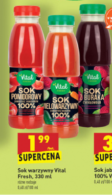 Sok wielowarzywny Vital fresh promocja