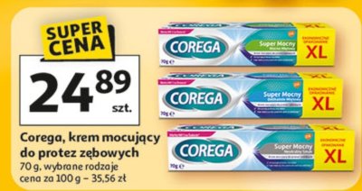 Krem mocujący do protez zębowych Corega XL 70g promocja w Auchan