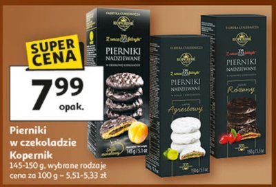Pierniki w czekoladzie deserowej Cukiernia róża promocja w Auchan