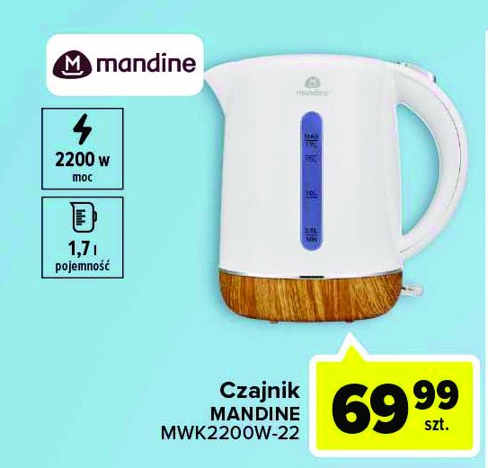 Czajnik mwk2200w-22 Mandine promocja