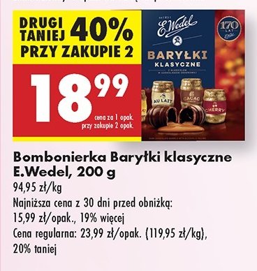 Bombonierka E. wedel baryłki promocja w Biedronka