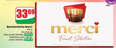 Bombonierka Merci promocja w Dino
