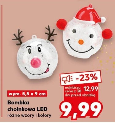 Bombka choinkowa LED różne wzory i kolory  promocja w Kaufland