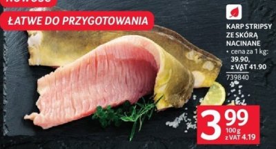 Karp stripsy ze skórą nacinane promocja w Selgros
