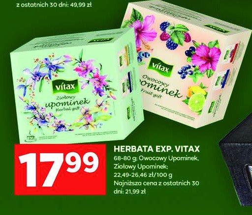 Zestaw herbat owocowy upominek VITAX ZESTAW promocja