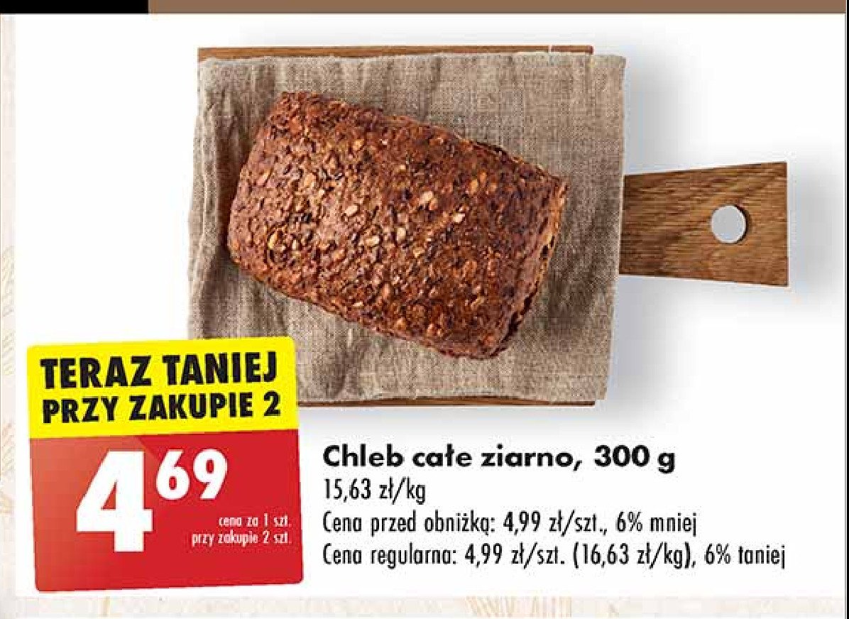 Chleb całe ziarno promocja