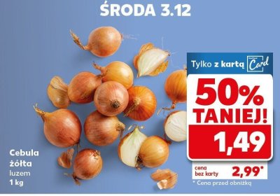 Cebula żółta luzem promocja w Kaufland