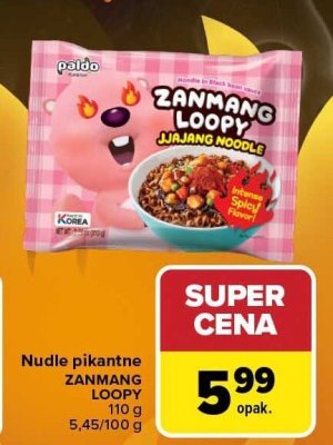 Nudle pikantne ZANMANG LOOPY promocja w Carrefour