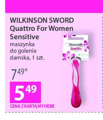 Maszynka do golenia Wilkinson quattro for women promocja