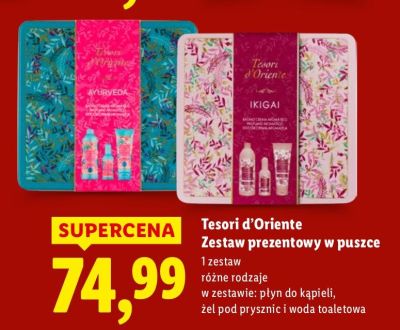 Zestaw prezentowy w puszce Tesori d'Oriente promocja w Lidl