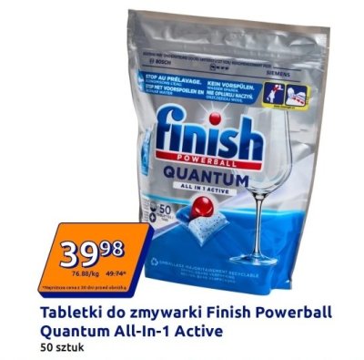 Tabletki do zmywarki Finish Powerball Quantum All-In-1 Active promocja w Action