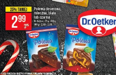 Polewa mleczna Dr. oetker promocja