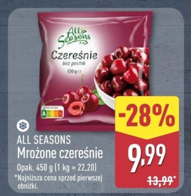 Mrożone czereśnie  promocja w Aldi