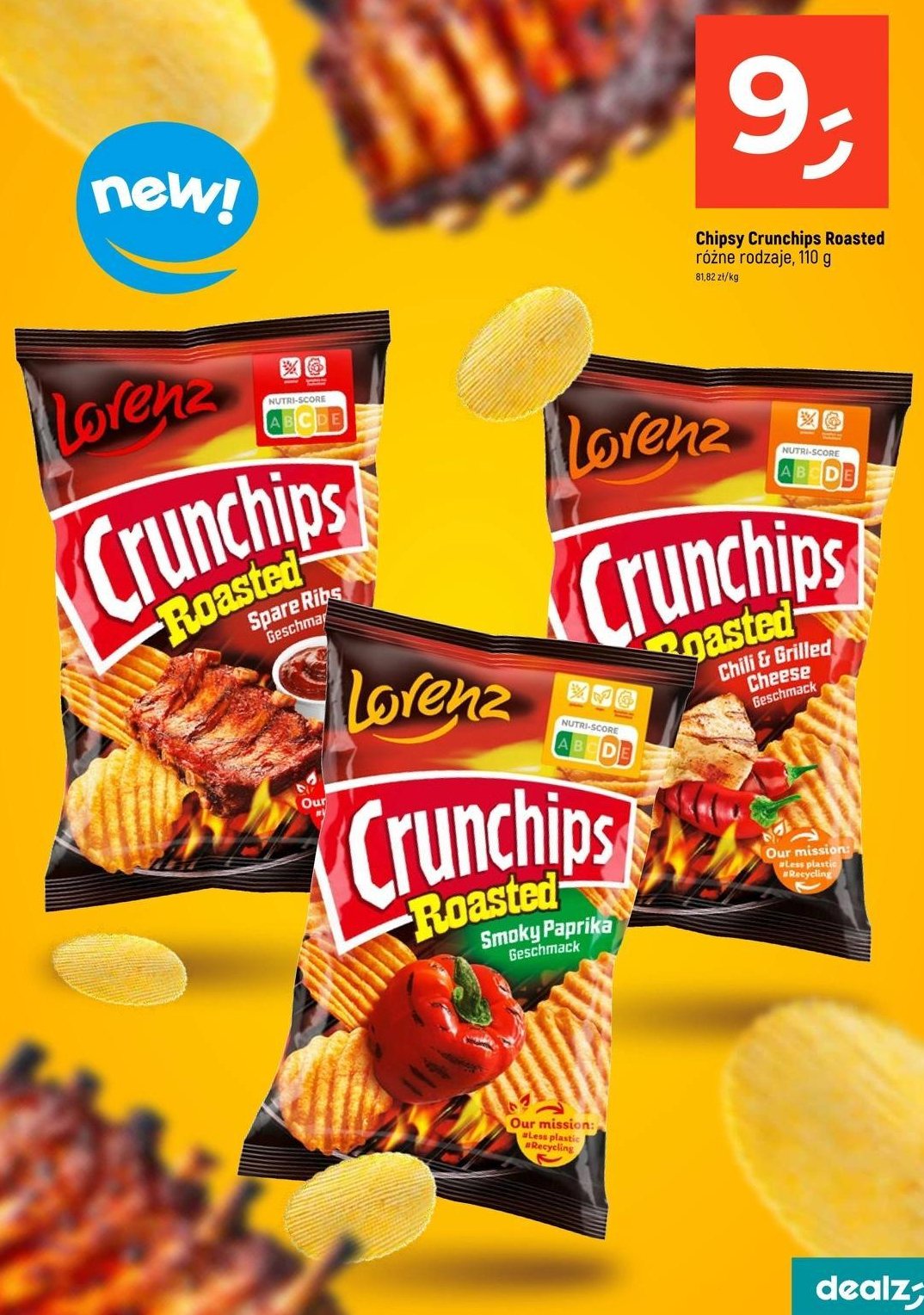 Chipsy spare ribs flavour Crunchips roasted promocja