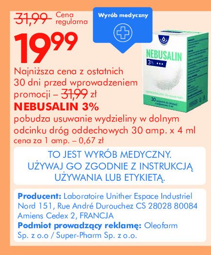 Roztwór do inhalacji 3% Nebusalin promocja