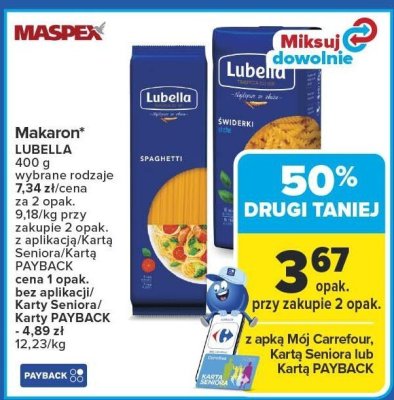 Makaron LUBELLA promocja w Carrefour Market