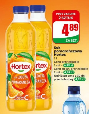 Sok pomarańczowy Hortex promocja w Dino
