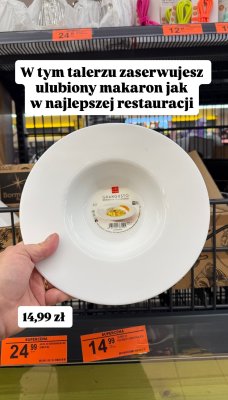 Talerz do makaronu GRANGUSTO promocja w Biedronka