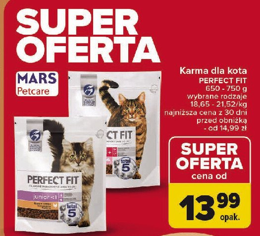 Karma dla kota junior Perfect fit promocja