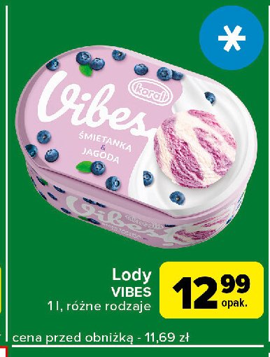 Lody śmietankowo-jagodowe Koral vibes promocja