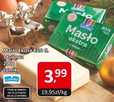 Masło Ekstra 83% tł. z łukowa Lumiko promocja w Market Point