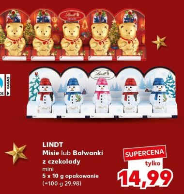 Misie lub Bałwanki z czekolady mini promocja w Kaufland