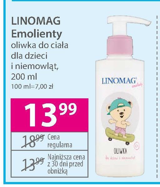 Oliwka dla dzieci i niemowl膮t Linomag emolienty promocja
