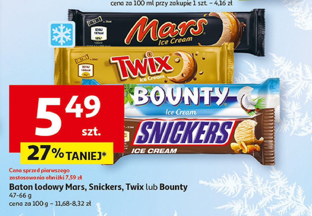 Baton lodowy Twix promocja w Auchan