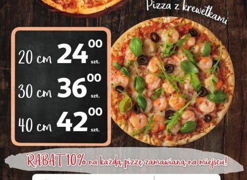 Pizza z krewetkami 20 cm promocja w Delikatesy Centrum