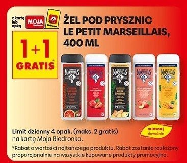 Żel pod prysznic 400 ml 1+1 gratis promocja w Biedronka