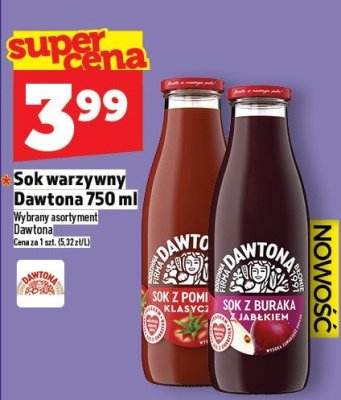 Sok warzywny Dawtona 750 ml promocja w TOPAZ
