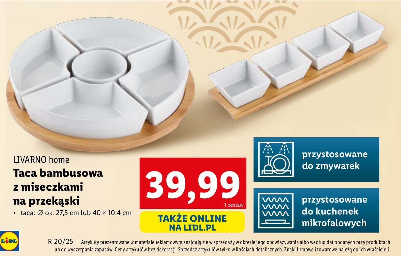 Taca z miseczkami LIVARNO HOME promocja