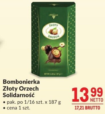 Bombonierka Złoty Orzech Solidarność promocja w Makro