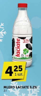 Mleko Łaciate 3,2% 1 l promocja w Euro Sklep
