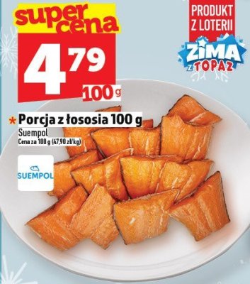 Porcja z łososia 100 g promocja w TOPAZ