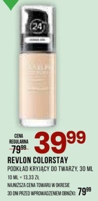 Podkład kryjący do twarzy Revlon Colorstay 30 ml promocja w Drogerie Natura