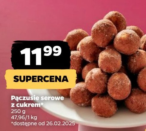 Pączusie serowe z cukerm promocja w Netto