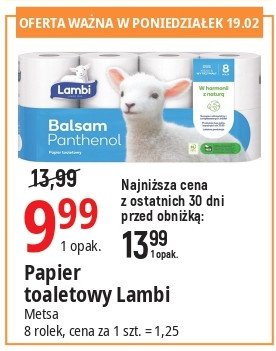Papier toaletowy balsam panthenol Lambi promocja