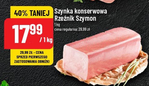 Szynka konserwowa Rzeźnik szymon poleca promocja