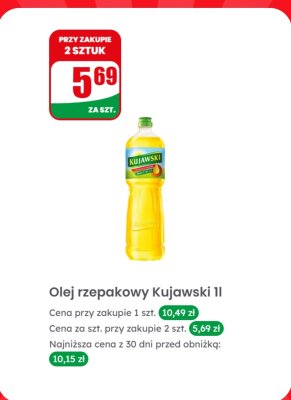 Olej rzepakowy 1l promocja w Dino