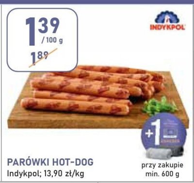 Parówki hot-dog Indykpol promocja w Stokrotka